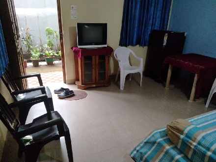 Semi furnished 1bhk for rent part of bungalow Location behind Navtara hotel